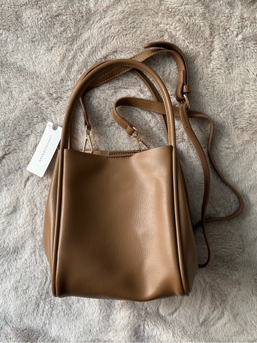 NWT Anthropologie The Hollace Tote Mini Edition Brown